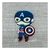 Aplique em Acrílico Capitão América Cute (3 peças)
