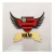 Aplique em Acrílico Escudo Flamengo com Asas Colorido ( 3 peças )