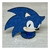Aplique para Cofre Mdf e eva glitter Rosto sonic ( 3 peças )