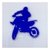 Aplique em Acrílico Contorno Moto com personagem (3 peças)