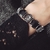 Pulseira de Retângulos Preto Fosco e Grafite - comprar online