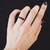 Anel Strass Preto Tamanho 14