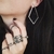 Brinco Prateado com Strass Black Diamond - Rock Femme Acessórios
