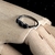 Anel Strass Preto Banho Grafite - Tamanho 14 - loja online