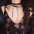 Choker Cordão Multiuso Camurça Preta Ponteira Grafite - comprar online
