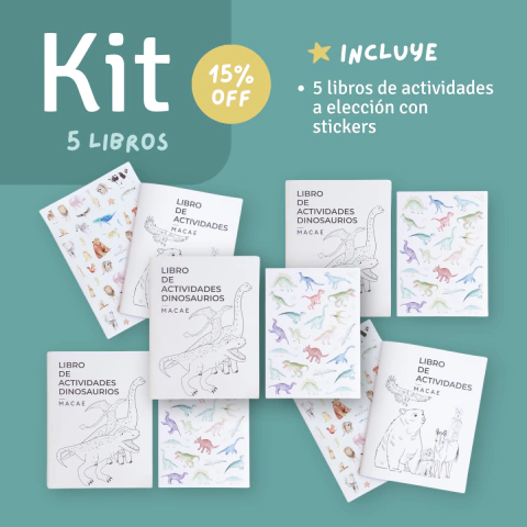 Kit 5 libros de actividades