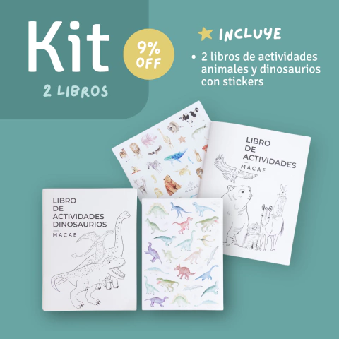 Kit 2 libros de actividades