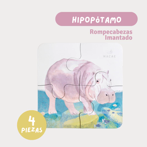 Rompecabezas imantado Hipopótamo - comprar online