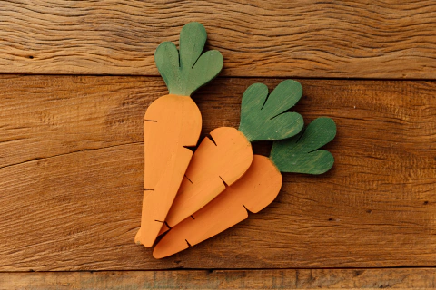 Cenourinhas de madeira (3 unidades)