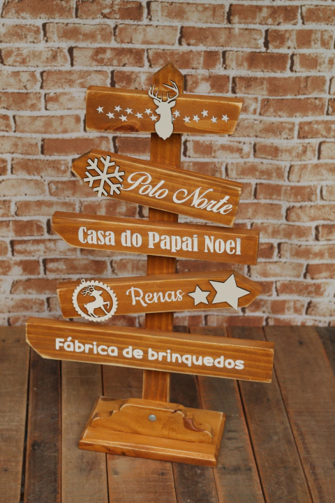 Plaquinha Natal madeira