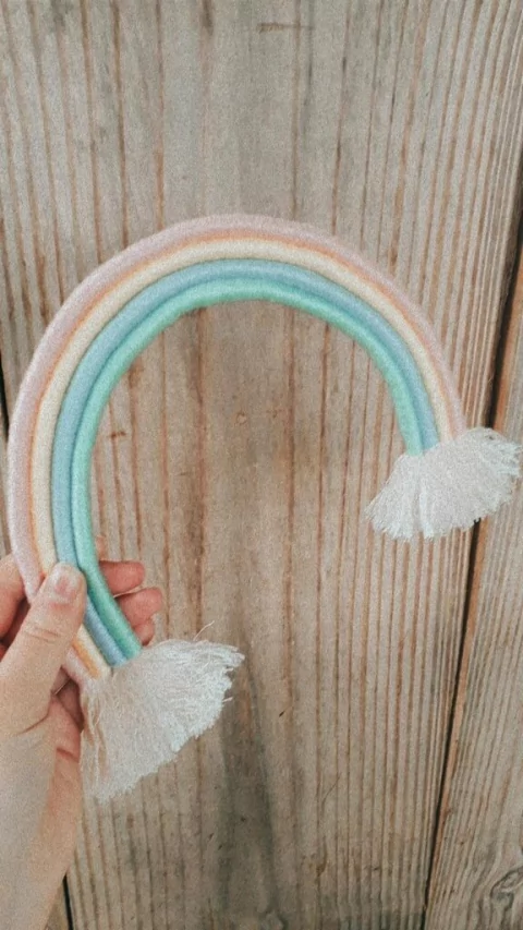 Arco-íris macramê médio 4 cores