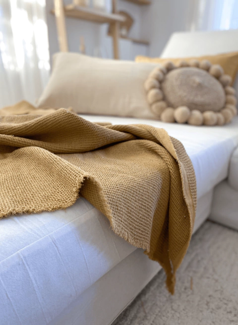 Manta & Pie de cama Berlín Avellana