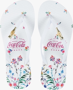 Chinelo Coca Cola Fem Branco/ Branco CC4137