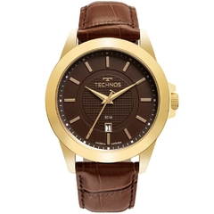 Relógio Technos Masculino Couro/Dourado 2115MYA/0M