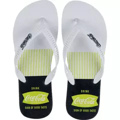 Chinelo Coca Cola Masculino Branco/Branco CC4174