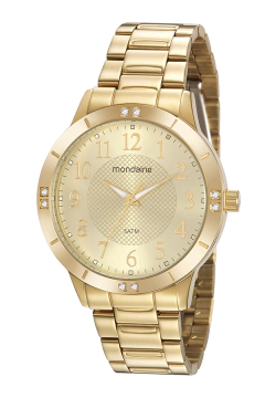 Relógio Mondaine Feminino Dourado 99581LPMVDE2