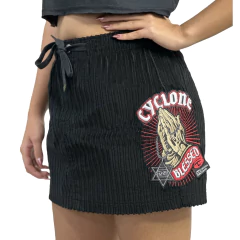 Saia Cyclone Veludo Preta ORIGINAL 130506510