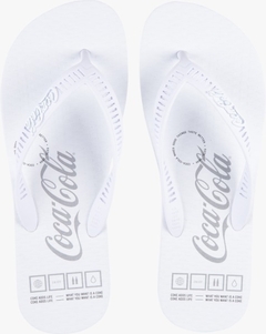 Chinelo Masc Coca Cola Branco/Branco CC4063