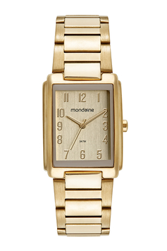 Relógio Quadrado Mondaine Feminino Dourado 32520LPMVDE1