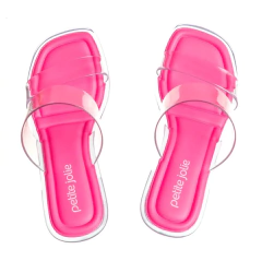Tamanco Petite Jolie Lory Translucido e Pink Fluor PJ7049 - comprar online
