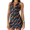 Vestido Cyclone Veludo Azul e Laranja ORIGINAL 094002301