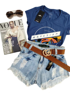T-Shirt Maresia Feminina Azul 13317338
