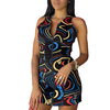 Vestido Cyclone Veludo Vermelho e Azul ORIGINAL 094002271