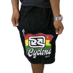 Bermuda Cyclone Veludo Preta Original 020515180