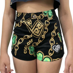 Short Cyclone Veludo Preto e Verde ORIGINAL 110502850 - comprar online