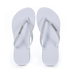 Chinelo Fem Coca Cola Glitter Branco CC3445