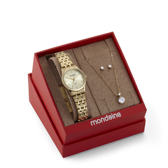 Relógio Mondaine Feminino Dourado 32608LPMKDE1K1
