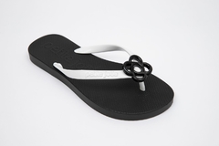 Chinelo Petite Jolie Branco e Preto PJ6979 - comprar online