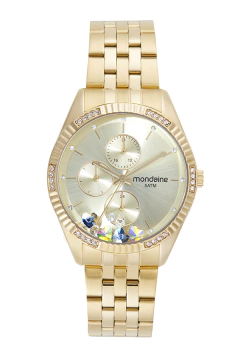 Relógio Mondaine Feminino Dourado 32527LPMVDE1