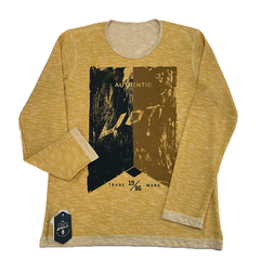 Camiseta UOT Manga Longa Amarela Dupla Face MCL-0065 - comprar online