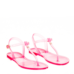 Sandália Petite Jolie Rosa Shock Translucido PJ6619