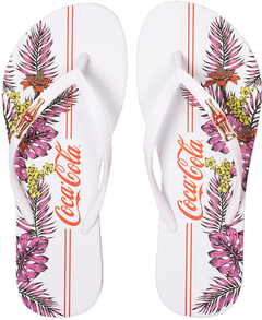 Chinelo Coca Cola Hawai Stripe Branco CC3665