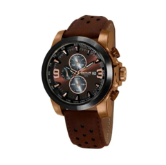 Relógio Seculus Masculino Cronógrafo Couro 44024GPSVMC2