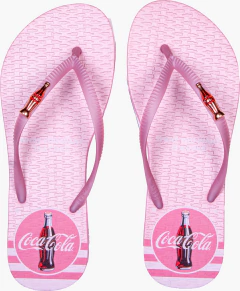 Chinelo Fem Coca Cola Star Disk Rosa e Rosê CC3673