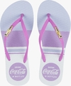 Chinelo Coca Cola Fem Branco/Roxo CC4147