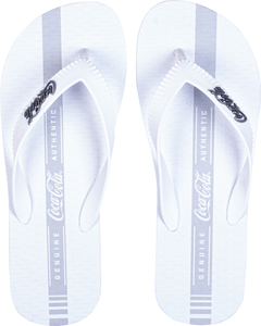 Chinelo Coca Cola Masculino Branco/Branco 2 CC3694