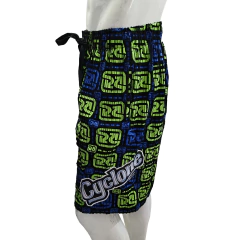 Bermuda Cyclone Veludo Preto e Verde Original 020515320 na internet