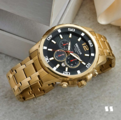 Relógio Seculus Masculino Cronógrafo Dourado 20909GPSVDA3 - comprar online