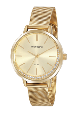 Relógio Mondaine Feminino Dourado 32219LPMVDE1
