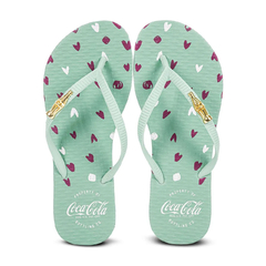 Chinelo Coca Cola Branco/Verde Claro CC4150
