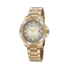 Relógio Seculus Masculino Dourado 20852GPSVDA2