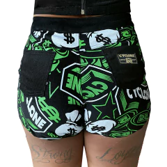 Short Cyclone Veludo Preto e Verde ORIGINAL 110502033 na internet