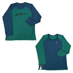Camiseta UOT Manga Longa Verde Dupla Face MCL-0049