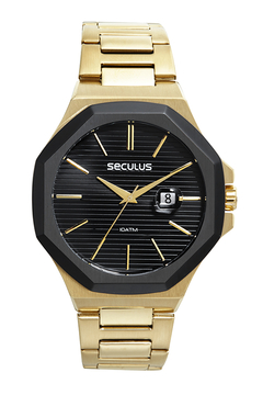 Relógio Seculus Masculino Dourado 77214GPSVHA1