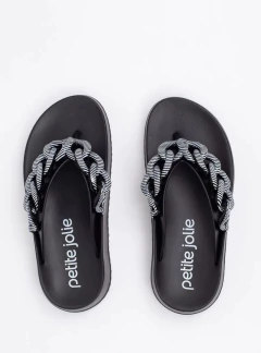 Chinelo Petite Jolie Preto/Branco PJ7225 - comprar online