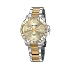 Relógio Seculus Prata e Dourado Long Life 20854GPSVBA1